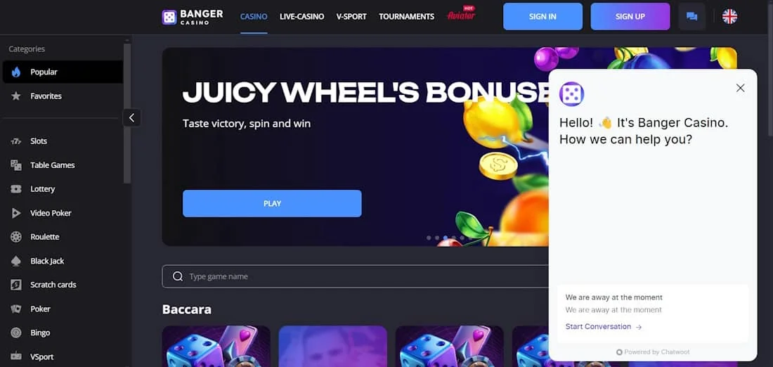 to contact the casino online help chat